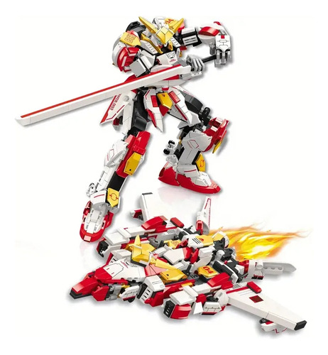 Modelo De Bloque De Construcción War Mecha Robot Fighter