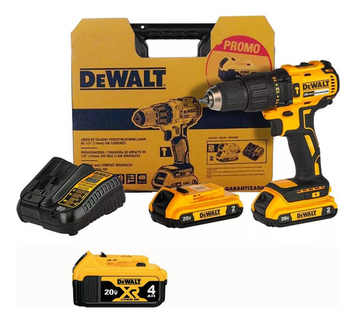 Taladro Percutor Atornillador Inalámbrico De 13mm Dewalt 