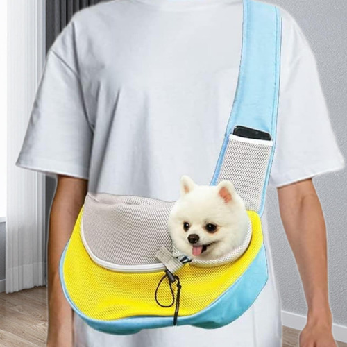 Pet Dog Slings Portador De Mochila Pequeña Mascota, Azul L