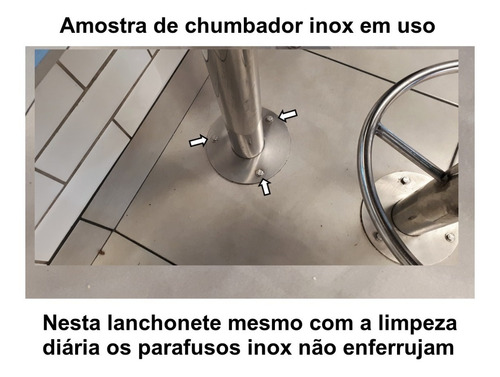 Chumbador Parabolt De Aço Inox 12mm X 9cm Ancora 05 Pçs