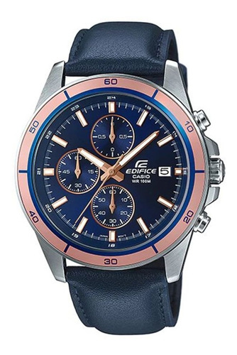 Reloj Casio Edifice Efr-526l-2avudf Hombre Color de la correa Azul Color del bisel Azul Color del fondo Azul