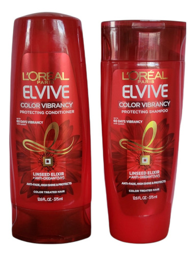 L'orealelvive Color Vibrancy Shampoo Y Acondicionador Kitde4