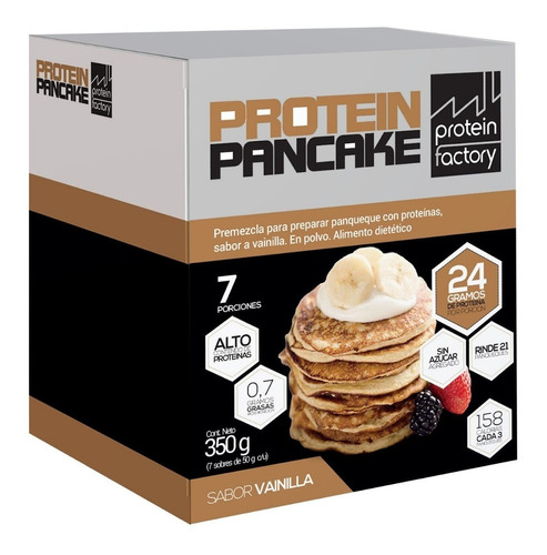 Protein Pancake Panqueque Proteico Caja Con 7 Porciones Nutritivo Delicioso Y De Fácil Preparación