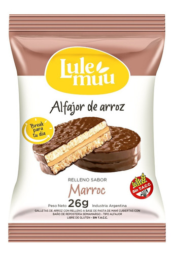 Alfajores De Arroz Lulemuu  - 12 Unidades