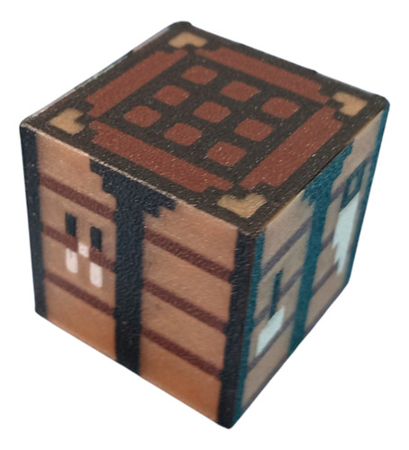 Minecraft Set Base Casa Cama Mesa Horno Juguete Muñeco