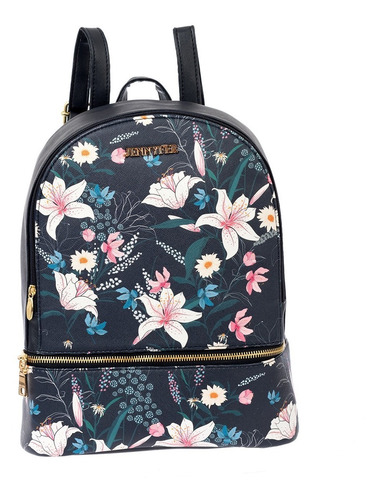 Imagen 5 de 6 de Mochila Dama Flores Mujer Bolsa Marca Jennyfer Original 9411