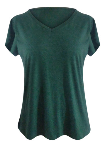 Camisetas De Manga Corta De Verano Básicas Con Cuello En V L
