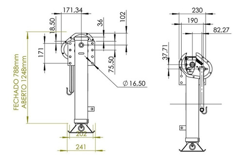 Juego Pata De Apoyo Semirremolque Robustec Completo Ral-2115