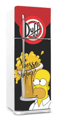 Adesivo Porta Da Geladeira Freezer Cerveja Homer Bar Chopp