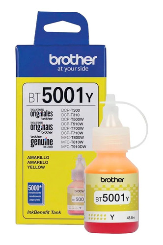 Botella De Tinta Brother Bt5001y Amarillo