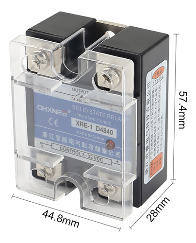 Relé De Estado Sólido Xre-1 D4840 Dc-ac 3-32v Dc Ssr