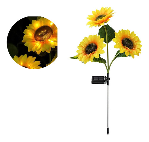 Luz Cálida Girasol Solar Led String Lights Al Aire Libre