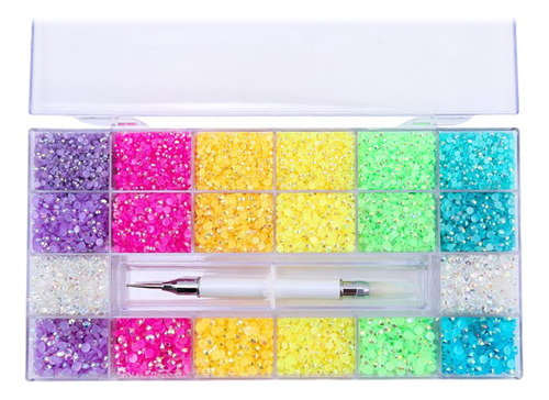 5000x Nail Art Flat Back Nail 20 Rejillas 25cmx10cm