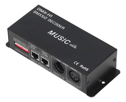 Controlador Decorder Led 4 Canais Dmx 512 Rgb Ajustável