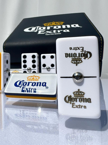 Casino Corona Extra Blanco Domino, Cubilete, 2 Mazos Baraja