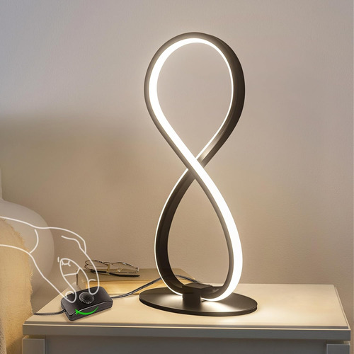 Lámpara De Mesita De Noche Moderna, Lámpara De Mesa Espiral