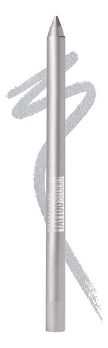 Lápiz De Ojos Maybelline Tattoo Liner Semi Permanente Color 961 Sparkling Silver Efecto Metálico
