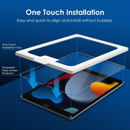 Jetech Protector Pantalla One Touch Install Para iPad 9ª