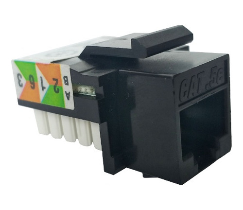 Conector Jack Rj45 Cat 5e Newlink Mod 3084510 Negro 10 Pzas