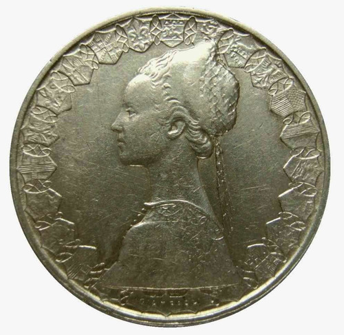 Imagen 2 de 5 de Tp Moneda Grandecita De Plata Carabelas De Colon Muy Bien.-