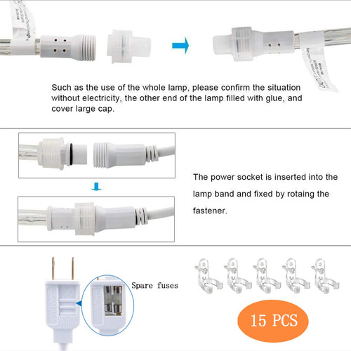 Cuerda De Luces Led 15 Metros 360 Luces Impermeable Decoraci