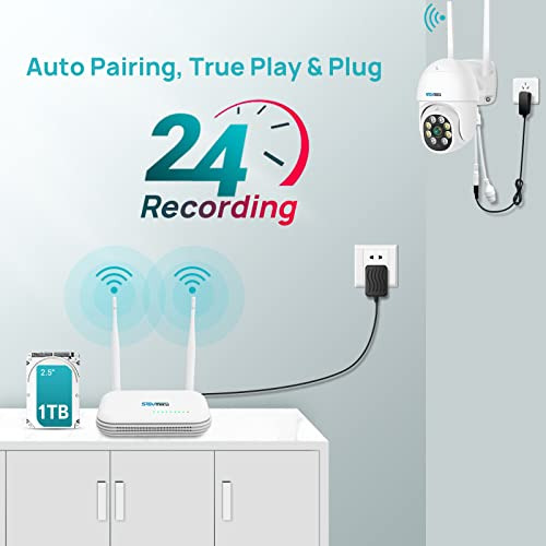 Cámara Seguridad Ptz Wifi 2k Sovmiku, Detección Humana, 3mp