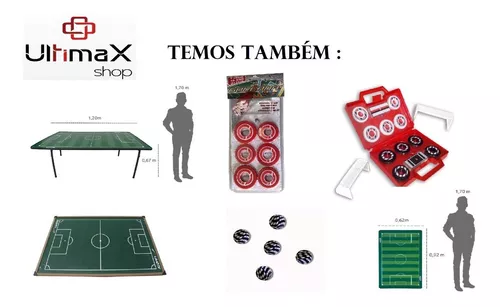 Mesa de Jogo 3x1 Pano Vinho (Bilhar / Tenis de Mesa / Botão) PROCÓPIO COM  TAMPO E KIT