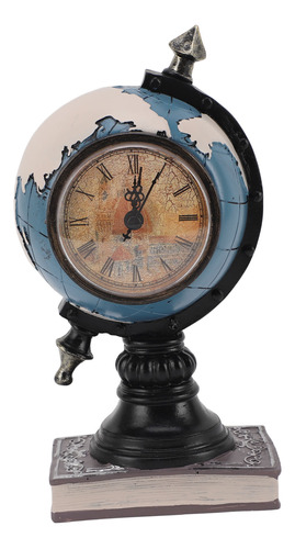 Reloj Con Forma De Globo, Adorno Decorativo De Escritorio, R