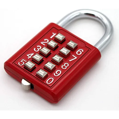 Candado De Seguridad Con Combinación De Botones, Caja De Her