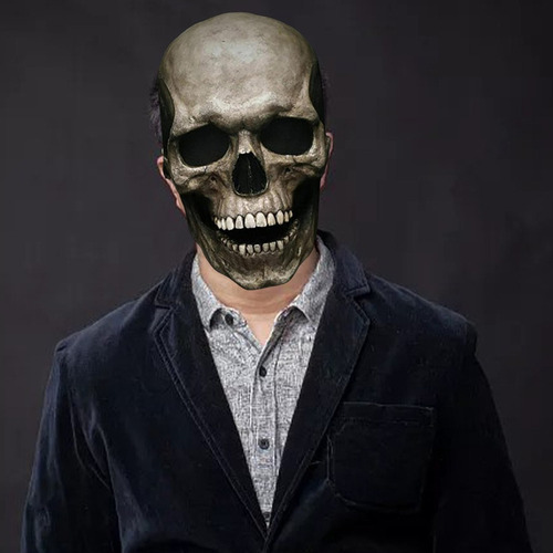 Máscara De Calavera De Cabeza Completa Con Mandíbula
