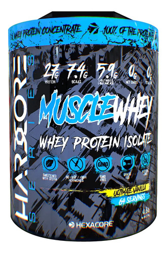 Muscle Whey 4.8 Lbs Whey Protein Isolate Hexacore Vainilla