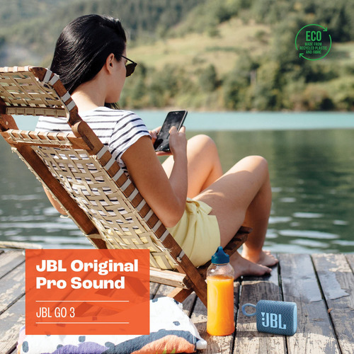 Altavoz Bluetooth Portátil Jbl Go 3 Eco Waterproof Azul