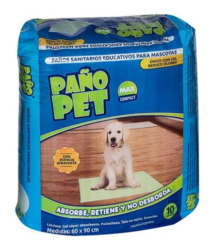 Alfombra Sanitaria Paño Pet Max X 10 U (90x60 Cm ) 