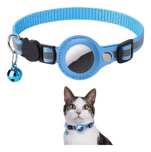 Collar Gato Pequeños Reflectante Con Porta Airtag Perros