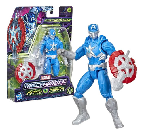 Boneco Avengers Capitão America Monster Hunt Mechstrike