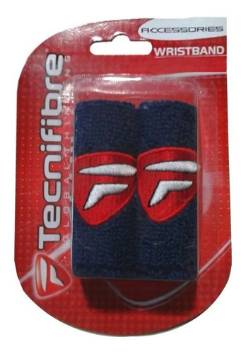 Muñequera Tecnifibre Marino X2 Tenis Padel Squash Color Azul Talle L