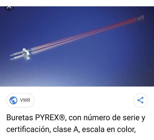 Buretas De Vidrio Graduadas De Alta Precisión 100 Ml Pyrex