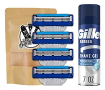 Comprar Blister 4 Cartuchos Gillette Mach3 Turbo + Gel Afeitar 198g