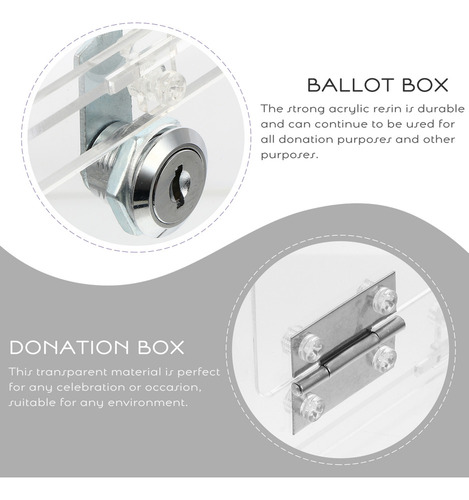 Caja De Donación Con Pantalla De Acrílico Transparente, Urna