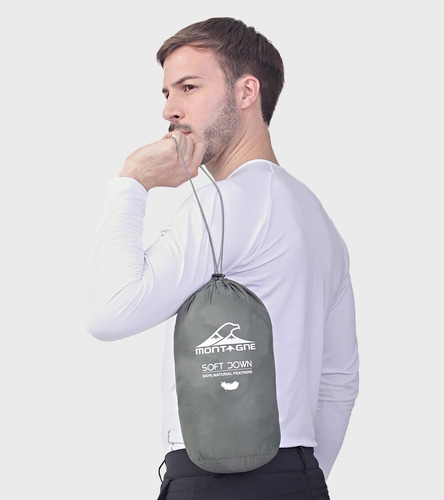 Campera Montagne Lando Inflable Pluma Duvet Hombre