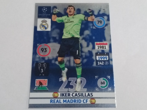 Carta Adrenalyn Xl 2014/15 N° 341 Iker Casillas Real Madrid