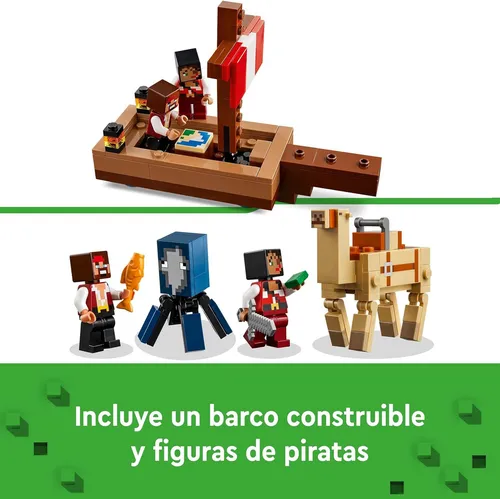 Lego Minecraft El Viaje En El Barco Pirata 8+ 21259