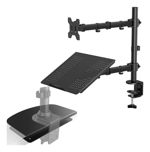 Soporte Soporte Para Monitor Laptop Con Bandeja Para Teclado