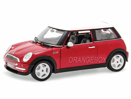 Mini Cooper 2001 Bburago 1:18 12034-vermelho