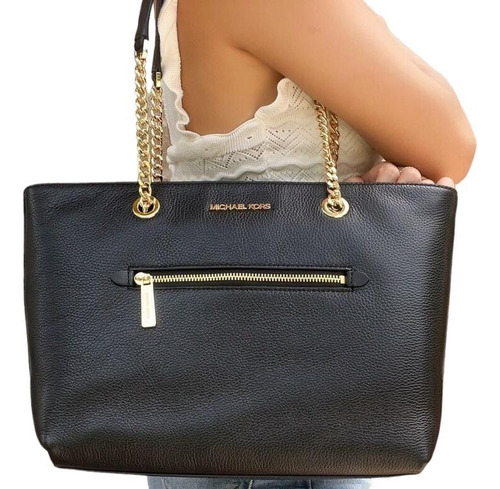 Cartera / Bolso Jet Set Chain Tote Negro Cod. 0102