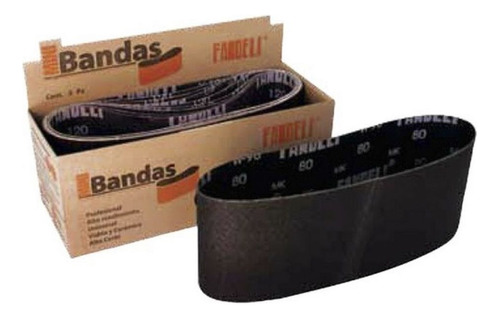 Banda Lija 3inx21in Grano 060 Vidrio W-98 Sic Fandeli 5pz Cantidad de granos 60