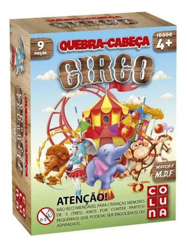 Quebra Cabeça O Circo - Mdf - Coluna Pais E Filhos