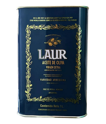 Aceite De Oliva Extra Virgen Laur X1l 100% Arbequina