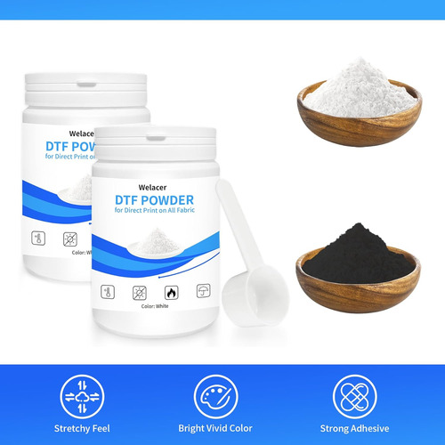 Polvo Dtf Sublimación Algodón 550g / 1.21lbs, Polvo A...