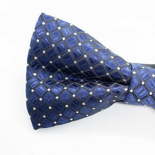 Corbata Moño Pajarita Azul Marino Punto Brillante Hombre